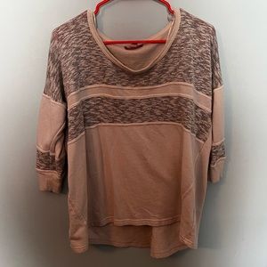 White quarter sleeve sweater